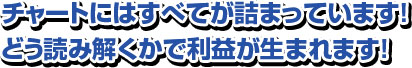 チャートにはすべてが詰まっています！どう読み解くかで利益が生まれます！ 