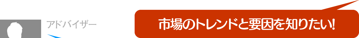 市場のトレンドと要因を知りたい!